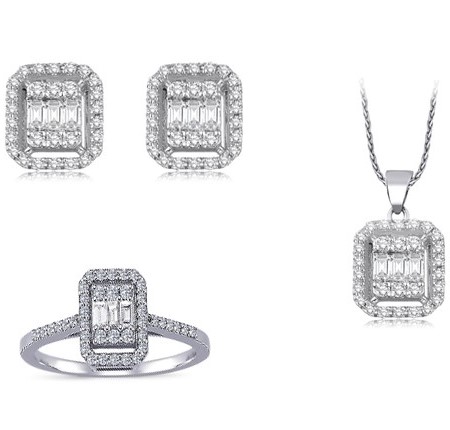 1.54 CT Pırlanta Baget Set